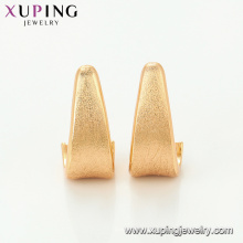 95067 Xuping simple 18k gold plated earring designs for women fingernail earring posts China wholesale with no stone